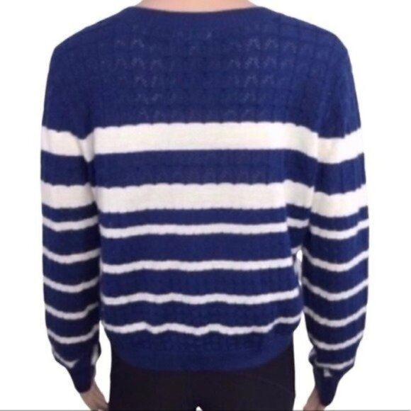 Soft Joie Billy striped knit cropped pullover sweater Size Large - Picture 3 of 7